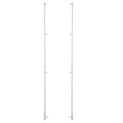 Emtek - Glass Shower Door Back to Back, Select Bar Appliance Pull 54 Inch C-C, Rectangular Bar Stem, Smooth Bar