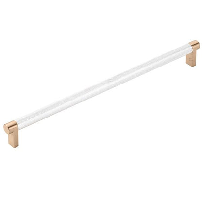 Emtek - Concealed Surface, Select Appliance Pull 12 Inch C-C, Rectangular Stem, Knurled Bar