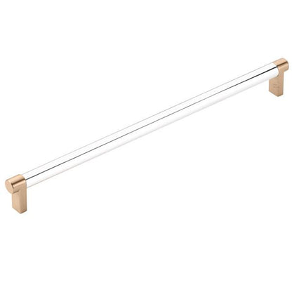 Emtek - Concealed Surface, Select Appliance Pull 12 Inch C-C, Rectangular Stem, Smooth Bar