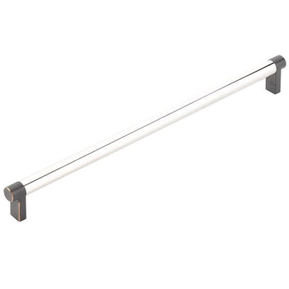 Emtek - Concealed Surface, Select Appliance Pull 12 Inch C-C, Rectangular Stem, Smooth Bar