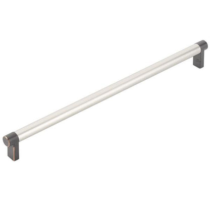 Emtek - Concealed Surface, Select Appliance Pull 12 Inch C-C, Rectangular Stem, Smooth Bar