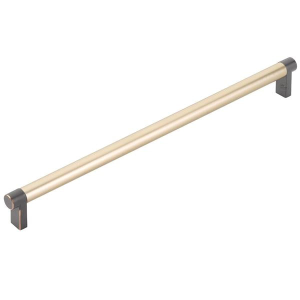 Emtek - Concealed Surface, Select Appliance Pull 12 Inch C-C, Rectangular Stem, Smooth Bar