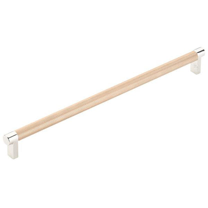Emtek - Concealed Surface, Select Appliance Pull 12 Inch C-C, Rectangular Stem, Knurled Bar