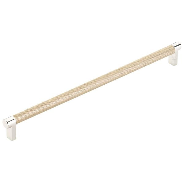 Emtek - Concealed Surface, Select Appliance Pull 12 Inch C-C, Rectangular Stem, Knurled Bar