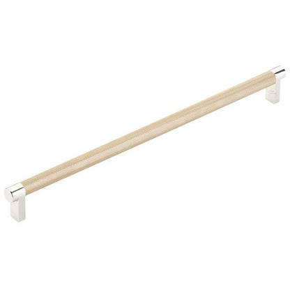Emtek - Concealed Surface, Select Appliance Pull 12 Inch C-C, Rectangular Stem, Knurled Bar