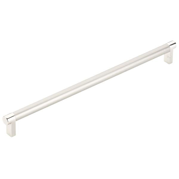 Emtek - Concealed Surface, Select Appliance Pull 12 Inch C-C, Rectangular Stem, Smooth Bar
