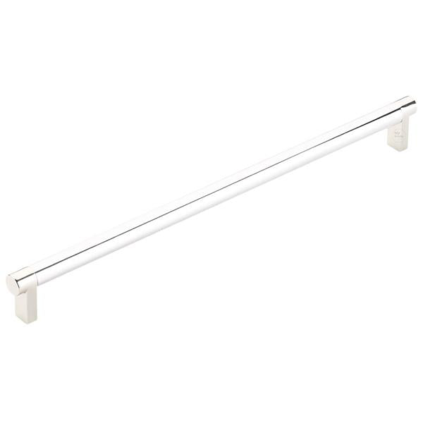 Emtek - Concealed Surface, Select Appliance Pull 12 Inch C-C, Rectangular Stem, Smooth Bar