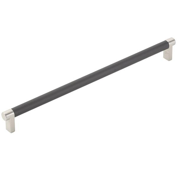 Emtek - Concealed Surface, Select Appliance Pull 12 Inch C-C, Rectangular Stem, Knurled Bar