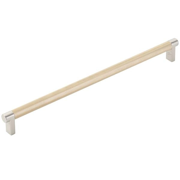 Emtek - Concealed Surface, Select Appliance Pull 12 Inch C-C, Rectangular Stem, Knurled Bar