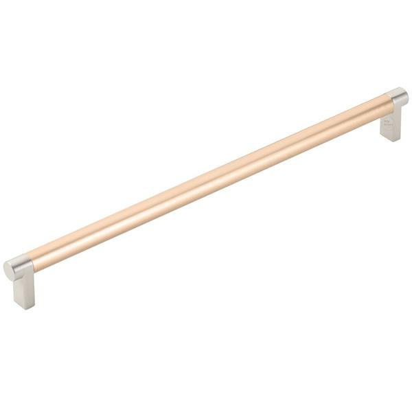 Emtek - Concealed Surface, Select Appliance Pull 12 Inch C-C, Rectangular Stem, Smooth Bar