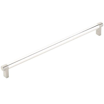 Emtek - Concealed Surface, Select Appliance Pull 12 Inch C-C, Rectangular Stem, Smooth Bar