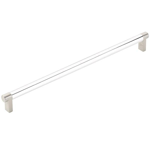 Emtek - Concealed Surface, Select Appliance Pull 12 Inch C-C, Rectangular Stem, Smooth Bar