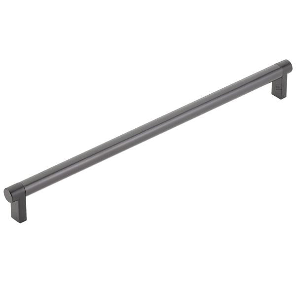 Emtek - Concealed Surface, Select Appliance Pull 12 Inch C-C, Rectangular Stem, Smooth Bar