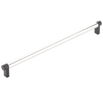 Emtek - Concealed Surface, Select Appliance Pull 12 Inch C-C, Rectangular Stem, Smooth Bar