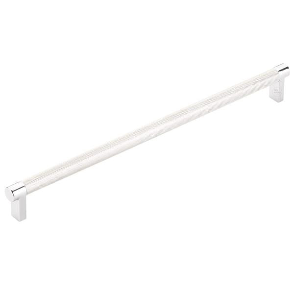 Emtek - Concealed Surface, Select Appliance Pull 12 Inch C-C, Rectangular Stem, Knurled Bar