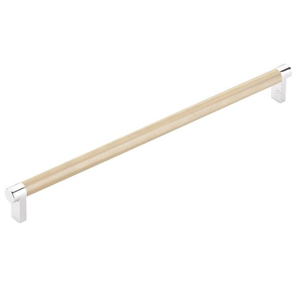 Emtek - Concealed Surface, Select Appliance Pull 12 Inch C-C, Rectangular Stem, Knurled Bar