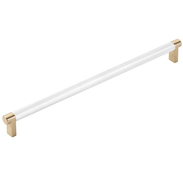 Emtek - Concealed Surface, Select Appliance Pull 12 Inch C-C, Rectangular Stem, Knurled Bar