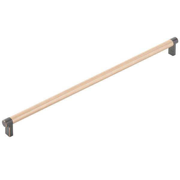 Emtek - Concealed Surface, Select Appliance Pull 18 Inch C-C, Rectangular Stem, Knurled Bar