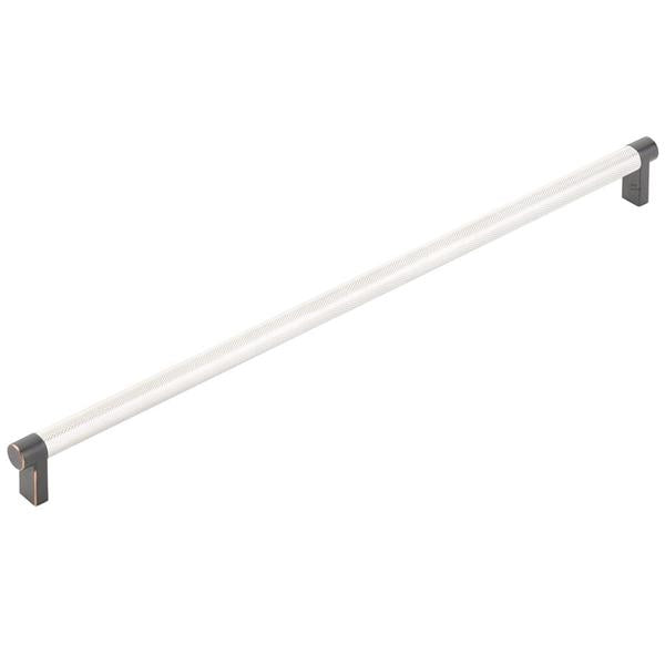 Emtek - Concealed Surface, Select Appliance Pull 18 Inch C-C, Rectangular Stem, Knurled Bar