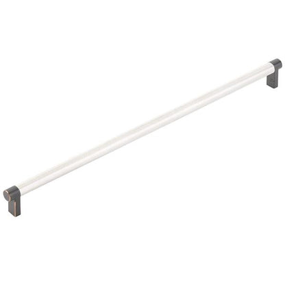 Emtek - Concealed Surface, Select Appliance Pull 18 Inch C-C, Rectangular Stem, Knurled Bar