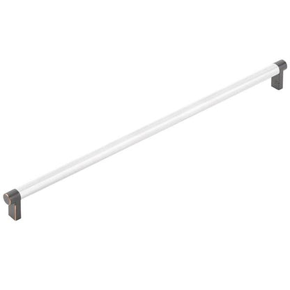 Emtek - Concealed Surface, Select Appliance Pull 18 Inch C-C, Rectangular Stem, Knurled Bar