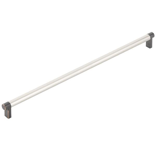 Emtek - Concealed Surface, Select Appliance Pull 18 Inch C-C, Rectangular Stem, Smooth Bar