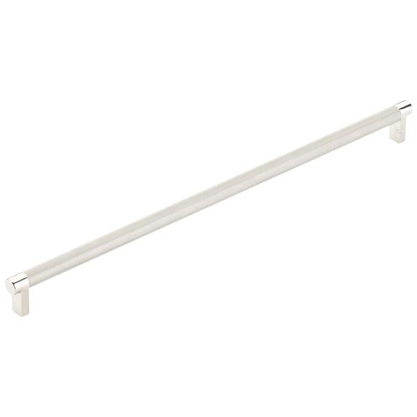 Emtek - Concealed Surface, Select Appliance Pull 18 Inch C-C, Rectangular Stem, Knurled Bar