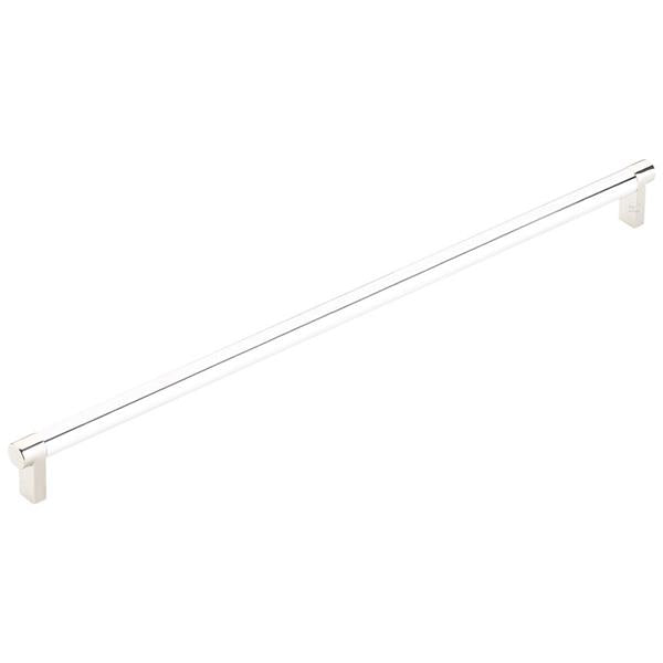 Emtek - Concealed Surface, Select Appliance Pull 18 Inch C-C, Rectangular Stem, Smooth Bar
