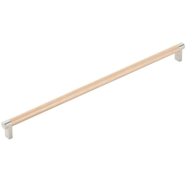 Emtek - Concealed Surface, Select Appliance Pull 18 Inch C-C, Rectangular Stem, Knurled Bar