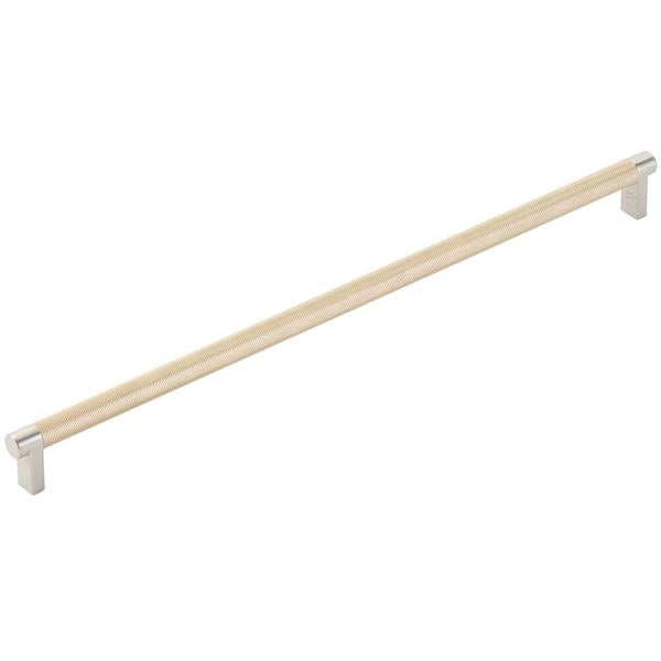 Emtek - Concealed Surface, Select Appliance Pull 18 Inch C-C, Rectangular Stem, Knurled Bar