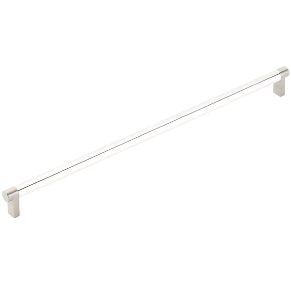 Emtek - Concealed Surface, Select Appliance Pull 18 Inch C-C, Rectangular Stem, Smooth Bar