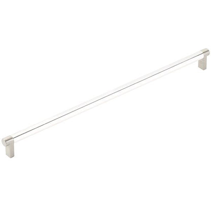 Emtek - Concealed Surface, Select Appliance Pull 18 Inch C-C, Rectangular Stem, Smooth Bar