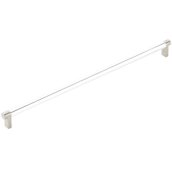 Emtek - Concealed Surface, Select Appliance Pull 18 Inch C-C, Rectangular Stem, Smooth Bar
