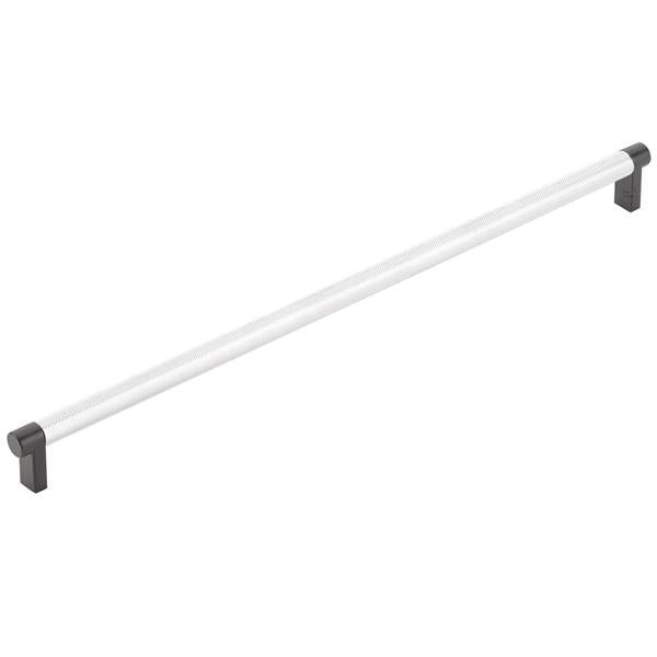Emtek - Concealed Surface, Select Appliance Pull 18 Inch C-C, Rectangular Stem, Knurled Bar