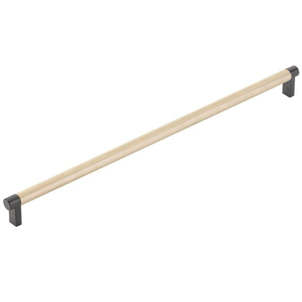 Emtek - Concealed Surface, Select Appliance Pull 18 Inch C-C, Rectangular Stem, Knurled Bar