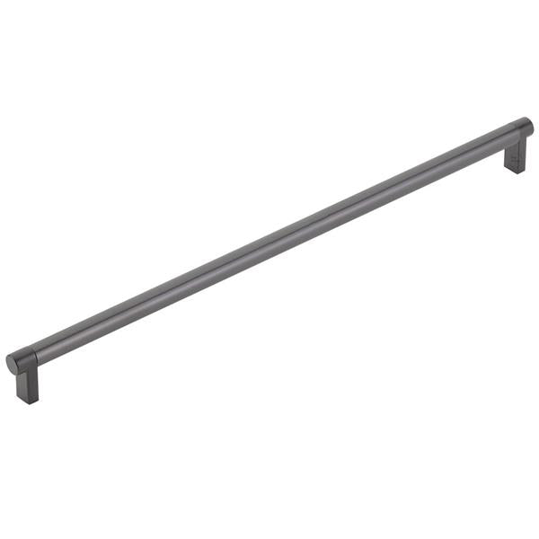Emtek - Concealed Surface, Select Appliance Pull 18 Inch C-C, Rectangular Stem, Smooth Bar