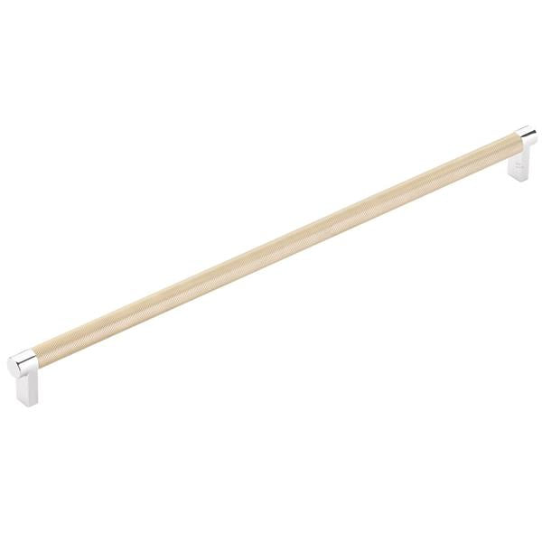 Emtek - Concealed Surface, Select Appliance Pull 18 Inch C-C, Rectangular Stem, Knurled Bar
