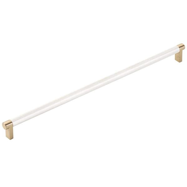 Emtek - Concealed Surface, Select Appliance Pull 18 Inch C-C, Rectangular Stem, Knurled Bar