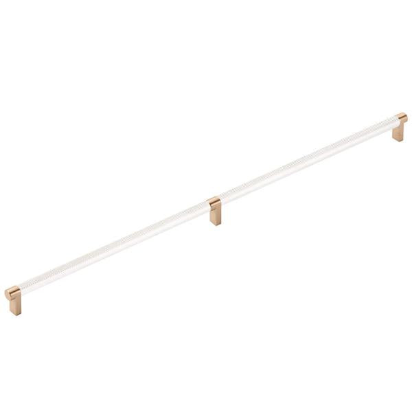 Emtek - Concealed Surface, Select Appliance Pull 24 Inch C-C, Rectangular Stem, Knurled Bar