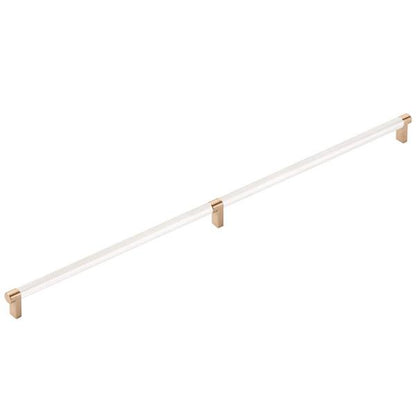Emtek - Concealed Surface, Select Appliance Pull 24 Inch C-C, Rectangular Stem, Knurled Bar