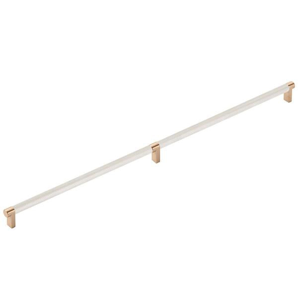 Emtek - Concealed Surface, Select Appliance Pull 24 Inch C-C, Rectangular Stem, Knurled Bar