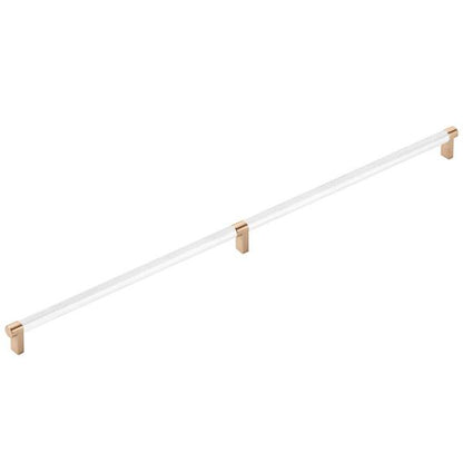 Emtek - Concealed Surface, Select Appliance Pull 24 Inch C-C, Rectangular Stem, Knurled Bar