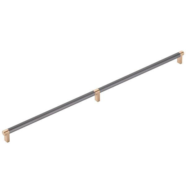 Emtek - Concealed Surface, Select Appliance Pull 24 Inch C-C, Rectangular Stem, Smooth Bar