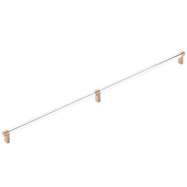 Emtek - Concealed Surface, Select Appliance Pull 24 Inch C-C, Rectangular Stem, Smooth Bar