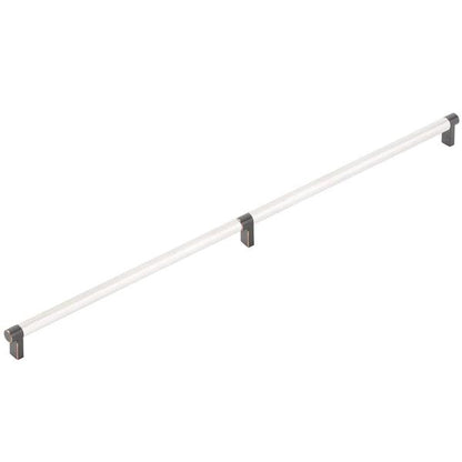 Emtek - Concealed Surface, Select Appliance Pull 24 Inch C-C, Rectangular Stem, Knurled Bar