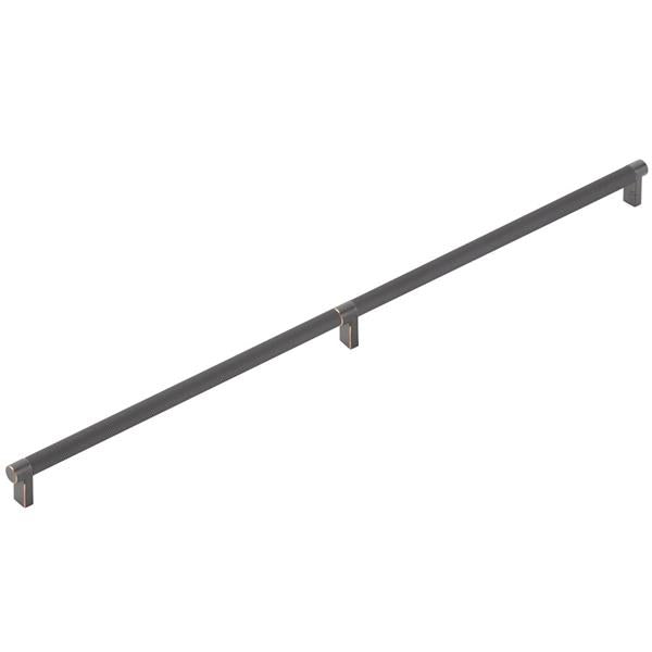 Emtek - Concealed Surface, Select Appliance Pull 24 Inch C-C, Rectangular Stem, Knurled Bar