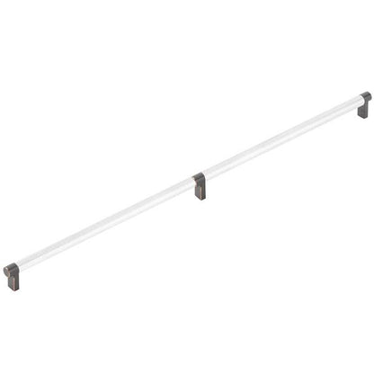 Emtek - Concealed Surface, Select Appliance Pull 24 Inch C-C, Rectangular Stem, Knurled Bar