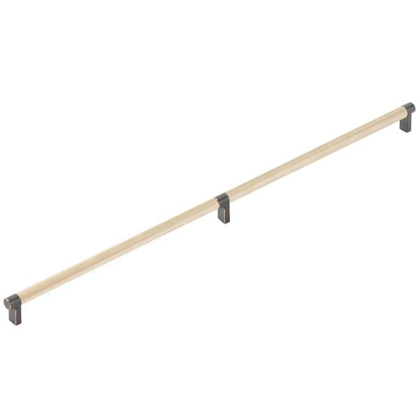 Emtek - Concealed Surface, Select Appliance Pull 24 Inch C-C, Rectangular Stem, Knurled Bar