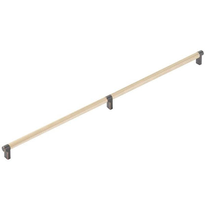 Emtek - Concealed Surface, Select Appliance Pull 24 Inch C-C, Rectangular Stem, Knurled Bar