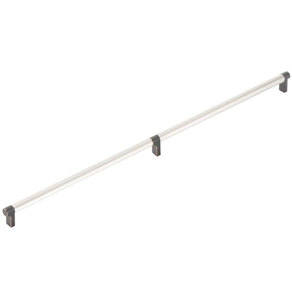Emtek - Concealed Surface, Select Appliance Pull 24 Inch C-C, Rectangular Stem, Smooth Bar